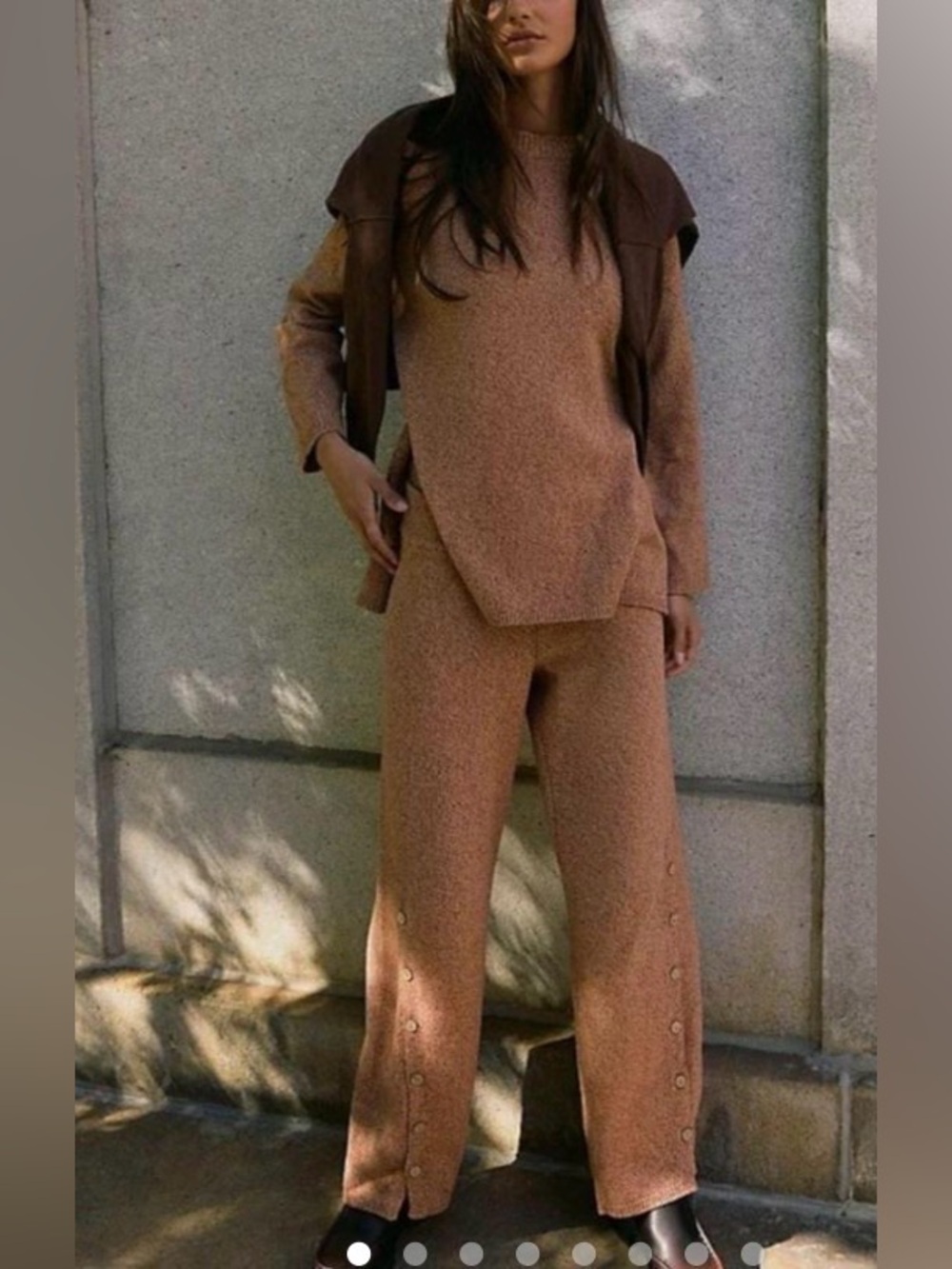 Free People Button up Sweater in Chutney Sand Combo, Size: Medium